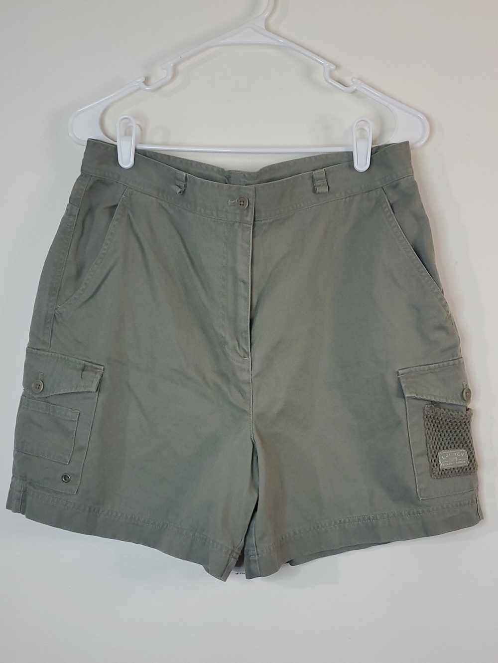 Vintage Ralph Lauren Women’s Olive Utility Cargo Shorts Size 8 Granola Girl